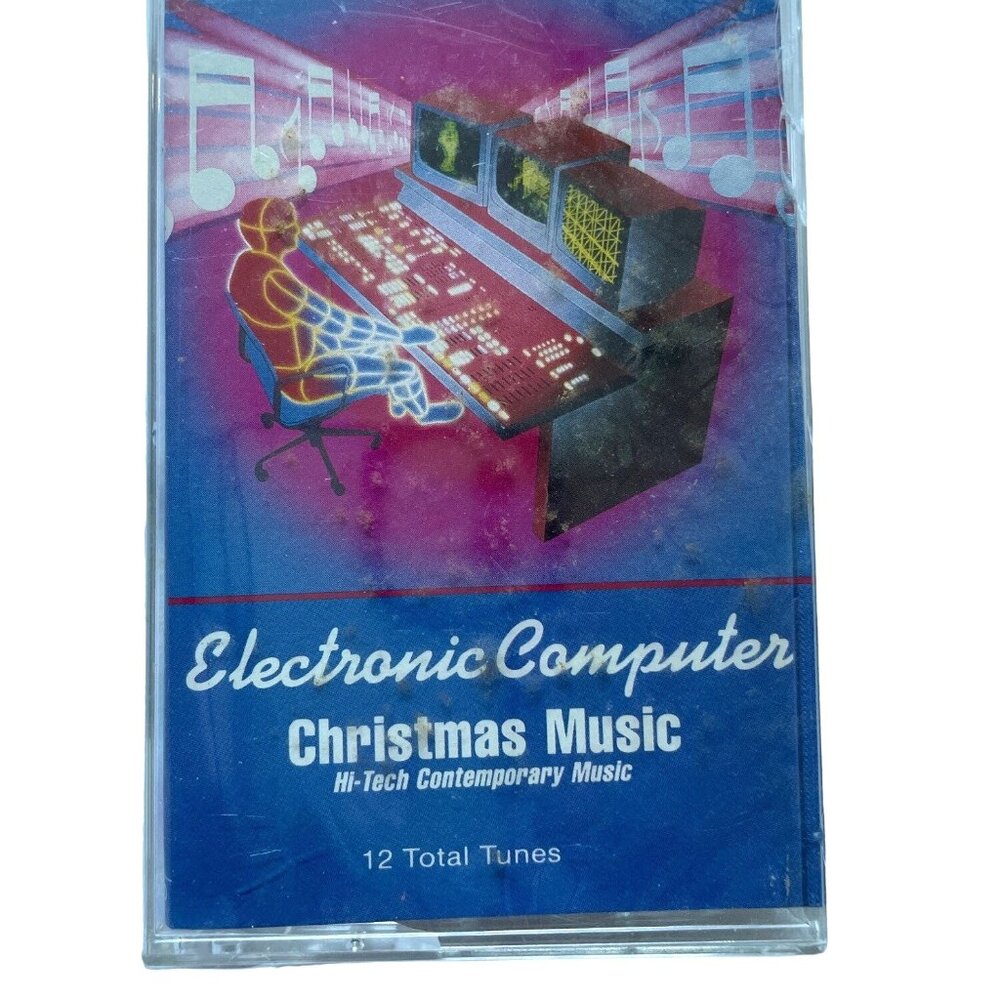 Vintage Electronic Computer Christmas Audio Music Cassette Tape 1990 u